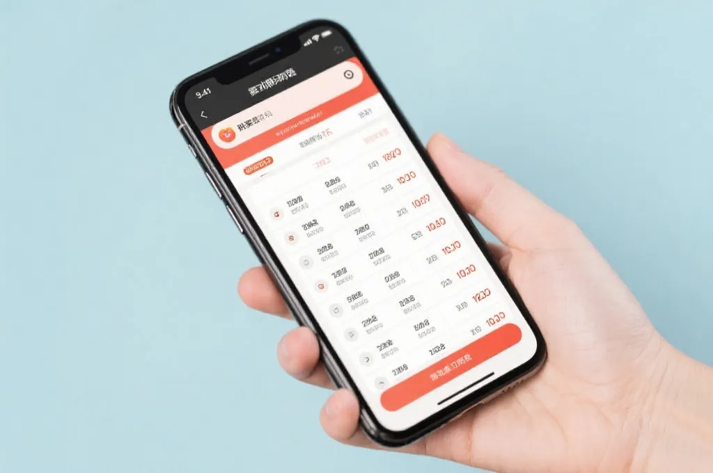移动端界面展示开奖列表结构